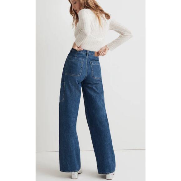 Madewell Baggy Straight Cargo Jeans Women’s 28 High Rise Utility 90s Y2K - Picture 6 of 13
